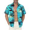 Gavliuu Camicia Hawaiana da Uomo - Camicia Hawaiana da Uomo con Bottoni, Camicie Floreali Stampate Casual a Maniche Corte