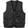 BLOOM BLENDS Gilet da pesca da uomo, leggero, multitasche, con tasche con cerniera, anelli a D, gilet per attività all'aperto, per pescatori, escursioni e viaggi, Nero , XL