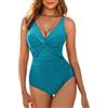 Veranobreeze Costumi da Bagno Interi per Donna Scollo a V Costume Intero Donna con Controllo della Pancia Monokini con arricciature, per Coppe da D a G