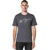 Alpinestars Ageless Shadow Csf Tee T-Shirt da Uomo Maglietta Girocollo Maglia a Maniche Corte Stile Sportivo Carbone/Nero M
