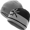 Calvin Klein Cappello da Uomo CK in Maglia Reversibile