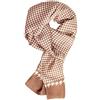 WANYING Uomo Sciarpa di Seta Lungo Doppio Strato in Seta Artificiale Casual Business Gentleman per Primavera Autunno - houndstooth modello marrone Beige