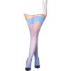 Sentelegri, calze autoreggenti sexy a rete con parte superiore in pizzo, taglie S, M, L, XL, Azzurro, M