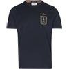 Aeronautica Militare T-Shirt con Stemma FRECCE TRICOLORI Blu Navy