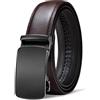 GSG SINCE 1998 Cintura Uomo Pelle senza Buchi Cinture Cricchetto con Chiusura Automatica Regolabile Cinturone 35mm con Confezione Regalo Marrone 36-42 inch
