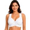 ITRAT® Reggiseno push-up da donna in pizzo, reggiseno arricciato con ferretto, copertura completa, coppe morbide in pizzo floreale, reggiseno non imbottito con spalline regolabili, reggiseno