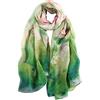 STORY OF SHANGHAI Foulard Donna Seta di 100% Seta, Stola Elegante Cerimonia Chiffon Leggera, Sciarpa Primaverile con Fantasia Colori, Adatto a molteplici occasioni
