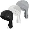 YANIKY Bandane con teschio per uomo, donna Skull Cap casco fodera cappello ciclismo Durags moto bandana traspirante Do Rag, Nero, bianco, grigio., taglia unica