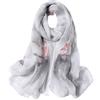 STORY OF SHANGHAI Foulard Donna Seta di 100% Seta, Stola Elegante Cerimonia Chiffon Leggera, Sciarpa Primaverile con Fantasia Colori, Adatto a molteplici occasioni