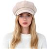 Idopy Cappelli da donna retrò con visiera Ivy Newsboy Paperboy Baker Boy Beanie Gatsby Cabbie Painter, bianco, Taglia unica