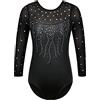 ZNYUNE Ragazza Body Ginnastica Manica 3/4