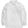 Listers Schoolwear Età 3-16 Polo Bianca 100% Cotone Scuola Tinta Unita a Maniche Lunghe per Bambini e Bambine P.E., Confezione singola., 3-4 Anni