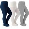 Marchare Collant per bambine a maglia a treccia, calze calde invernali per bambine da 2/3 pezzi, 2-10 anni