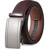 GSG SINCE 1998 Cintura Uomo, Cintura Pelle Uomo Cricchetto Automatica Fibbia 35mm,Trim Regolabile per Adattars Marrone 36-42 inch