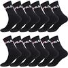 Fila Calze Sportive (Pacco da 12) Uomo (IT, Numero, 35, 38, Regular, Regular, Nero (Noir N - Nr))
