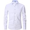 ATOFY - Camicia da Uomo con Polsino Francese, vestibilità Regolare, Camicia Formale da Lavoro, a Maniche Lunghe, Gemelli Casuali, Bianco, M