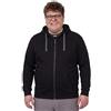 ADAMO Giacca con cappuccio da uomo, taglie grandi fino a 14XL, Nero , 9XL Große Größen
