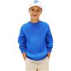 Tommy Hilfiger Bambino Pullover Cotton Cable con Scollo Rotondo, Blu (Empire Blue), 14 Anni