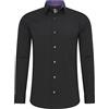 Rusty Neal Camicia da uomo Premium Slim Fit a maniche lunghe, elasticizzata, colore grigio, con collo a ventaglia, per il tempo libero, M