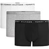 Tommy Hilfiger 3P Trunk Um0Um02203, Boxer, Uomo, Multicolore (White/Heather Grey/White/Black), XL