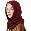 AQOKKA Sciarpa con Cappuccio Cappello Lavorato a Maglia Passamontagna da Donna Beanie Skull cap con Coulisse Caldi Cappelli Invernali per Donne Uomini Sport all'Aria Aperta, 1 Cappello con Cappuccio