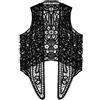 SATINIOR Gilet all'Uncinetto Boho Hippie Cardigan Aperto da Donna in Pizzo Scavato Gilet senza Maniche Drappeggiato (Nero)