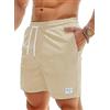 Vorvowry Pantaloncini Uomo Shorts Estivi Bermuda Uomo con Tasche Leggeri Morbido Comodo Velluto a Coste Casual Pantaloni Corti Uomo Albicocca XXL