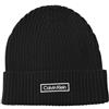 Calvin Klein Berretto da Uomo in Cotone a Coste Grosse LV04D8053G, Nero (Nero), Taglia Unica, Nero (Nero), Taglia Unica