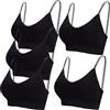 BQTQ 5 Pezzi Reggiseno a Canotta V Collo Bralette Senza Ferretto per Donna, 5 Colori
