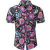 COSAVOROCK Camicia Anni 70 Hippie Uomo Camicie Casual Fiori Funky Brutto L