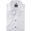 Olymp Camicia da Uomo a Maniche Corte Tinta Unita, vestibilità Moderna, Bianco 00, 40