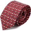 BRERA 67 Cravatta Uomo Bordeaux Libellule Elegante in Seta | Cravattino per Completo 150x7 | Cravatte Slim per Vestito da Cerimonia e per Abiti da Lavoro