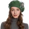 ZLYC Berretto da Donna in Cashmere Reversibile Francese