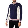 Fila Uomo Giacca Da Ginnastica Settanta, Peacoat/Gardenia/Chinese Red, S