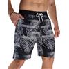 Arcweg Uomo Pantaloncini da Bagno 2 in 1 Quick Dry Lunghi con Compressione Foderati Surfing Pantaloncini da Spiaggia Elasticizzati con Tasche con Cerniera S-XXL