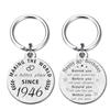 ABBNT Regalo per l'80° compleanno per donne e uomini, regali nati nel 1946, portachiavi di compleanno di 80 anni, decorazioni di compleanno del 1946