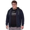 ADAMO Giacca con cappuccio da uomo, taglie forti fino a 14XL, blu navy, 9XL Große Größen
