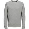 JACK & JONES Jjeholmen-Felpa Girocollo Noos Maglia di Tuta, Grigio, XXL Uomo