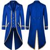 Generico Cappotto da Uomo Gotico Steampunk, Giacca Vintage Medievale vittoriana Uniforme Lungo Smoking, Rinascimentale, Pirata, Vampiro, Feste, Cosplay, Costumi per Adulti e Uomini,Pratico
