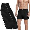SGS Boxer Uomo Morbidi e Larghi - Mutande Uomo a Pantaloncino in 100% Cotone, Mutande a Pantaloncino, Confezione da 10 o 6 - Boxer Uomo Cotone di Tela