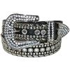 CTM Cintura da donna Western con strass da 3,8 cm (taglie forti disponibili), Nero , S