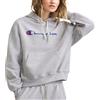 Champion Felpa con Cappuccio Powerblend Relaxed da Donna, con Stampa Serigrafica, Oxford grigio-y08113., Medium