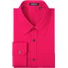 HISDERN - Camicia da uomo formale, per il tempo libero, a maniche lunghe, in cotone, classica, vestibilità regolare