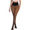 HOWIN Collant foderati in pile da donna, collant termici, leggings spessi che sembrano velati, collant caldi per l'inverno, Nero e marrone., L