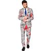 OppoSuits Costume di Halloween per uomo con stampa elegante - Set completo: Giacca, Pantaloni e Cravatta