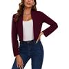 LADI TREND - Blazer da donna sagomato, giacca a maniche lunghe, con apertura frontale, revers, scialle, abito casual, cardigan, XL