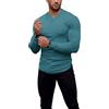 Agilelin Magliette Costine da Uomo,T-Shirt Manica Lunga/Corta,Maglia Piccolo Collo a V