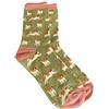 Purple Possum Calze viola Possum® Jack Russell Dog Print da donna blu verde grigio morbido cotone misto bambù calzini regalo Verde/rosa. Etichettalia unica
