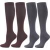 Zingso Calze a compressione per donne e uomini, 2/3/4/6 paia da 20-25 mmHg, calze a compressione per sport, atletica, edema, diabetici, vene varicose, viaggi, gravidanza, allattamento, 2 paia - Grigio caffè,