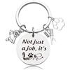 Guqqeuc Portachiavi motivazionale per toelettatore di cani e gatti, regalo per toelettatore di animali domestici, regalo per compleanno, regalo di Natale, Non solo un lavoro, è amore, S